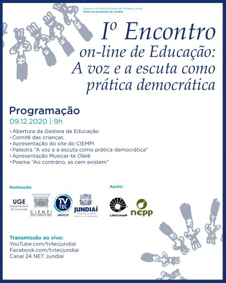 Iº Encontro on-line de Educação: a voz e a escuta como prática democrática
