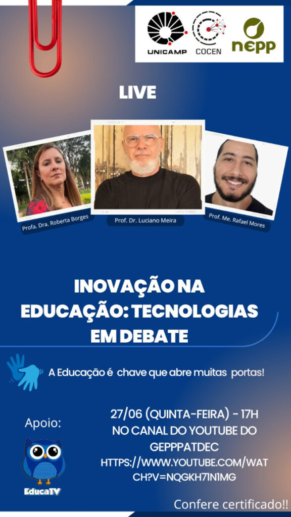 Live Sobre Inovação na Educação com Especialista de Renome
