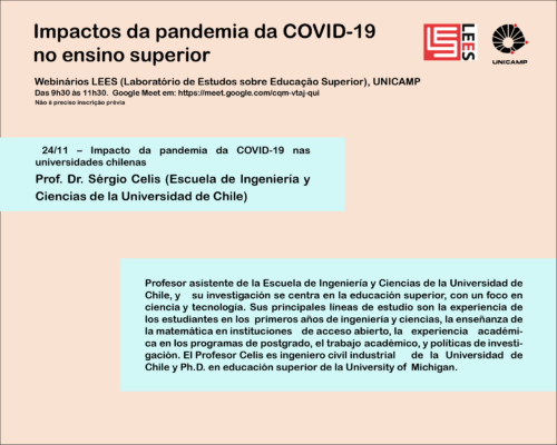 Webinários LEES - Impacto da pandemia da COVID-19 nas universidades chilenas