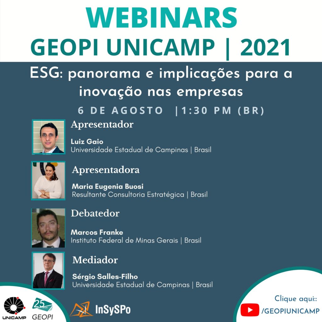 Ciclo de Webinários GEOPI Unicamp - Edição 2021 - Práticas Ambientais