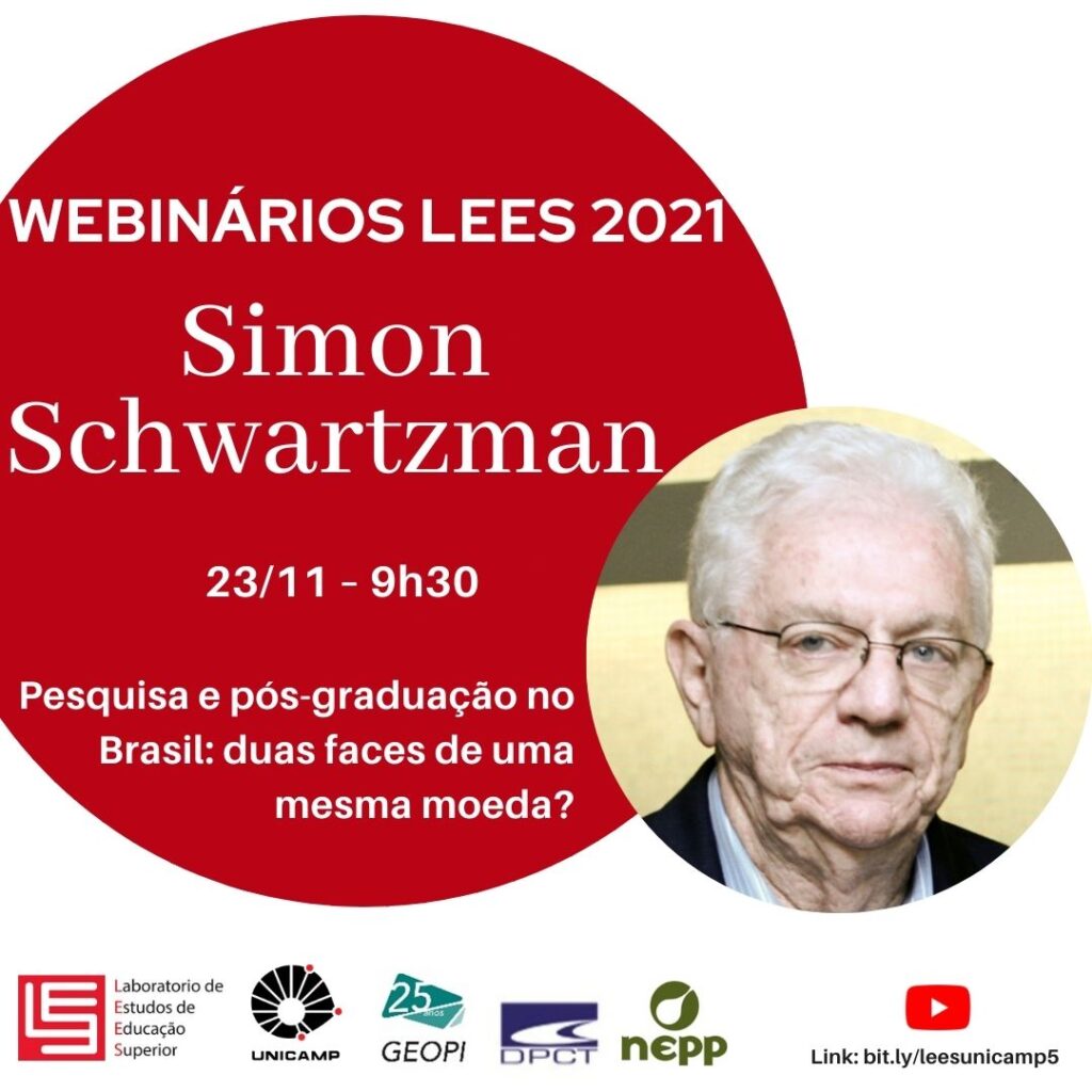 Webinários - LEES 2021 - "Pesquisa e pós-graduação no Brasil